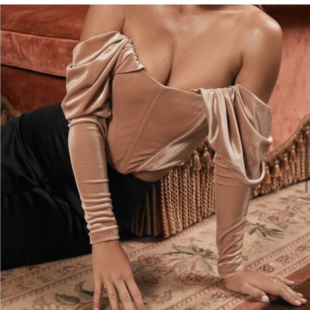House of CB Holly Blush Velvet Long
Sleeved Corset